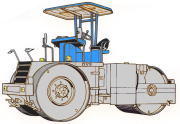 マカダムローラ　：舗装用締固め機械