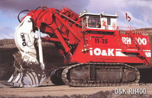 超大型油圧ショベルの歴史： O&K RH400
